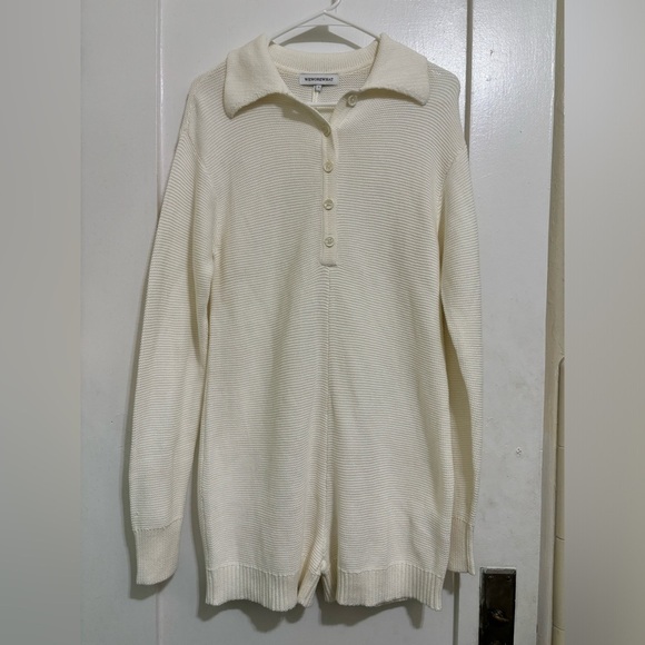 WeWoreWhat half button sweater romper size small - Picture 1 of 5